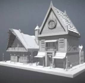 Old Vintage House 3d model