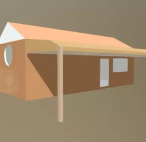 Simple Single House 3d model