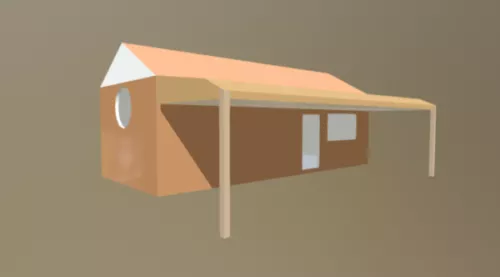 Simple Single House 3d model Simple Single House 3d model