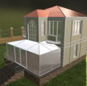 Country House Architecture Design 3d model