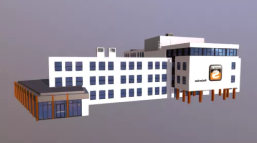 White Office Building Design 3d model White Office Building Design 3d model