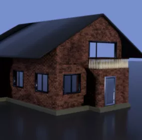 Forest Wood House 3d model