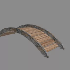 Garden Wood Bridge 3d model