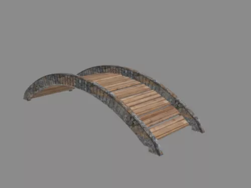 Simple Brick Bridge 3d model