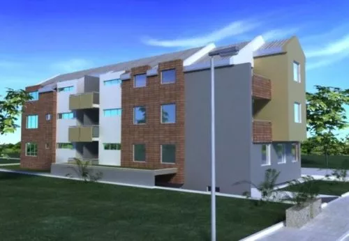 Modern Small Housing Building 3d model Modern Small Housing Building 3d model