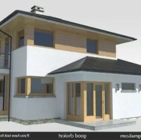 Bambo House Building 3d model