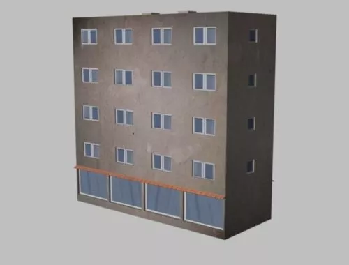 Old Gaming Building Apartment 3d model Old Gaming Building Apartment 3d model
