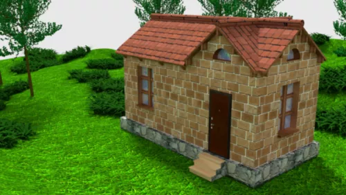 Low Poly Cottage House 3d model