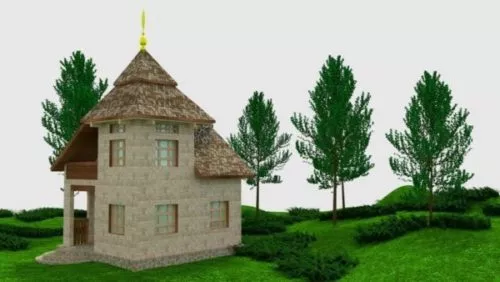 Irish Cottage House 3d model