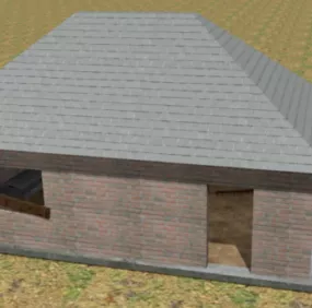 Country Abandoned House 3d model
