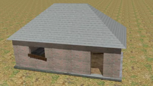 Abandoned House Scene 3d model
