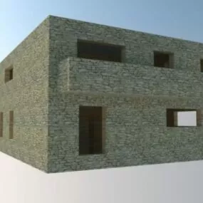 Modern Box House 3d model