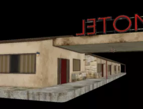 Western Motel Architecture 3d model
