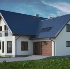 Western Villa House Architecture 3d model