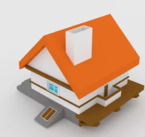 Medieval House Lowpoly 3d model