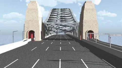 Modern Bridge Building 3d model Modern Bridge Building 3d model