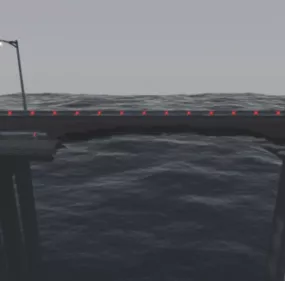 Modern River Bridge 3d model