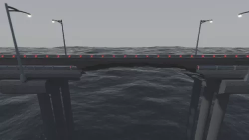 Modern River Bridge 3d model Modern River Bridge 3d model
