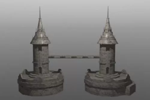 Old Vintage Stone Bridge 3d model Old Vintage Stone Bridge 3d model