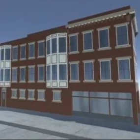 Student Apartment Building 3d model
