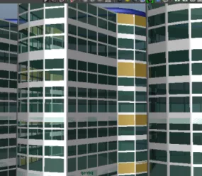 High-rise Apartment Glass Building 3d model