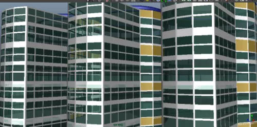 High-rise Apartment Glass Building 3d model High-rise Apartment Glass Building 3d model