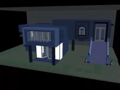 Modern Villa House Night Scene 3d model Modern Villa House Night Scene 3d model