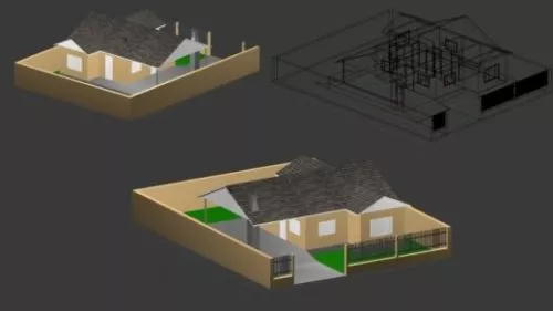 Gaming House Building Design 3d model Gaming House Building Design 3d model