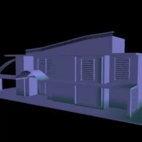 Lowpoly Villa House Concept 3d model