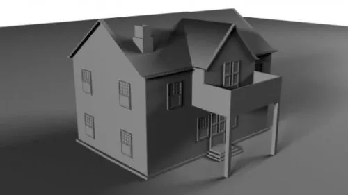 Town House Architecture 3d model Town House Architecture 3d model