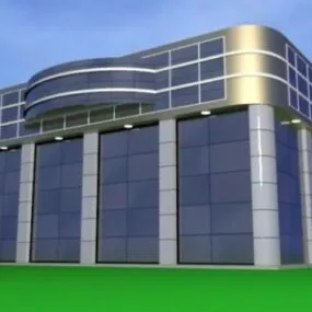 Glass Exhibition Architecture Design 3d model