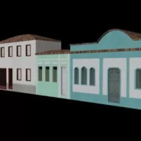 Simple City Houses 3d model