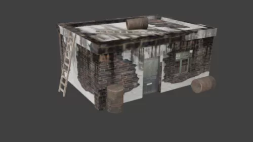 Wrecked House For Gaming 3d model Wrecked House For Gaming 3d model