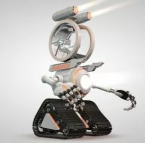 Robot Character With Cockpit 3d model