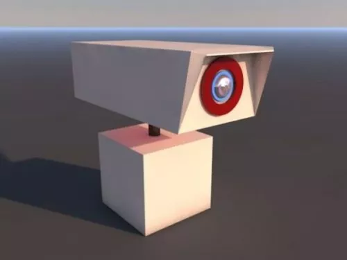 Camera On Rail, Hollywood Studio 3d model