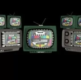 Vintage Tv Collection 3d model