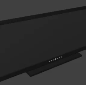 Lcd Tv Black 3d model