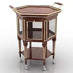 Kitchen Wooden Table 3d model