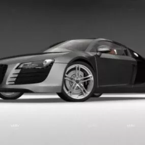 Black Audi R8 Car 3d model