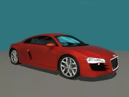 Red Color Audi R8 3d model Red Color Audi R8 3d model