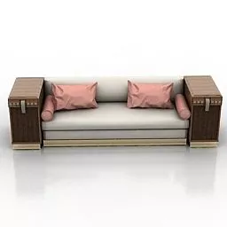 Low Sofa Style 3d model Low Sofa Style 3d model