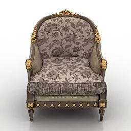 Vintage Victorian Armchair 3d model