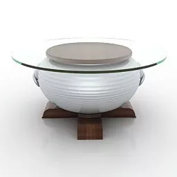 Round Shape Glass Table 3d model Round Shape Glass Table 3d model