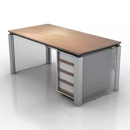 Simple Office Work Table 3d model