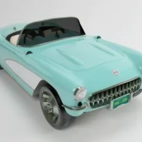 Blue Chevrolet Corvette Car 3d model