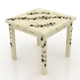 Square Table Furniture 3d model