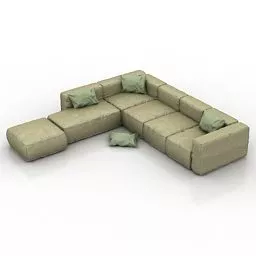 Corner Sofa Design 3d model