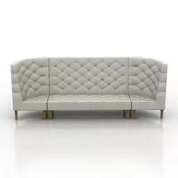 High Back Chesterfield Sofa 3d model