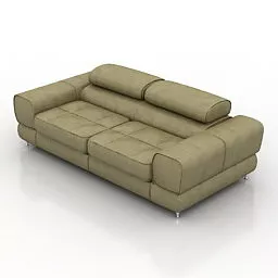 Leather Loveseat Sofa 3d model
