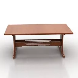 Rectangle Wooden Table 3d model Rectangle Wooden Table 3d model